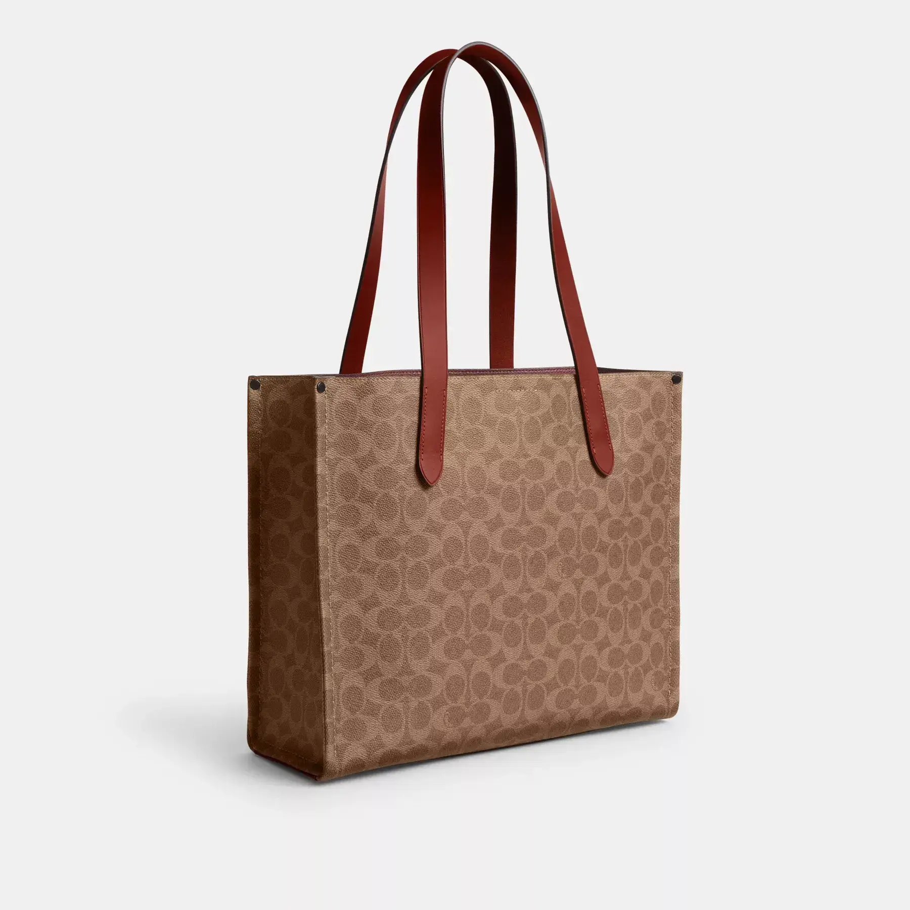 COACH Relay Tote Bag 34 aus charakteristischem Canvas mit Coach-Grafik Hellbraun Multi