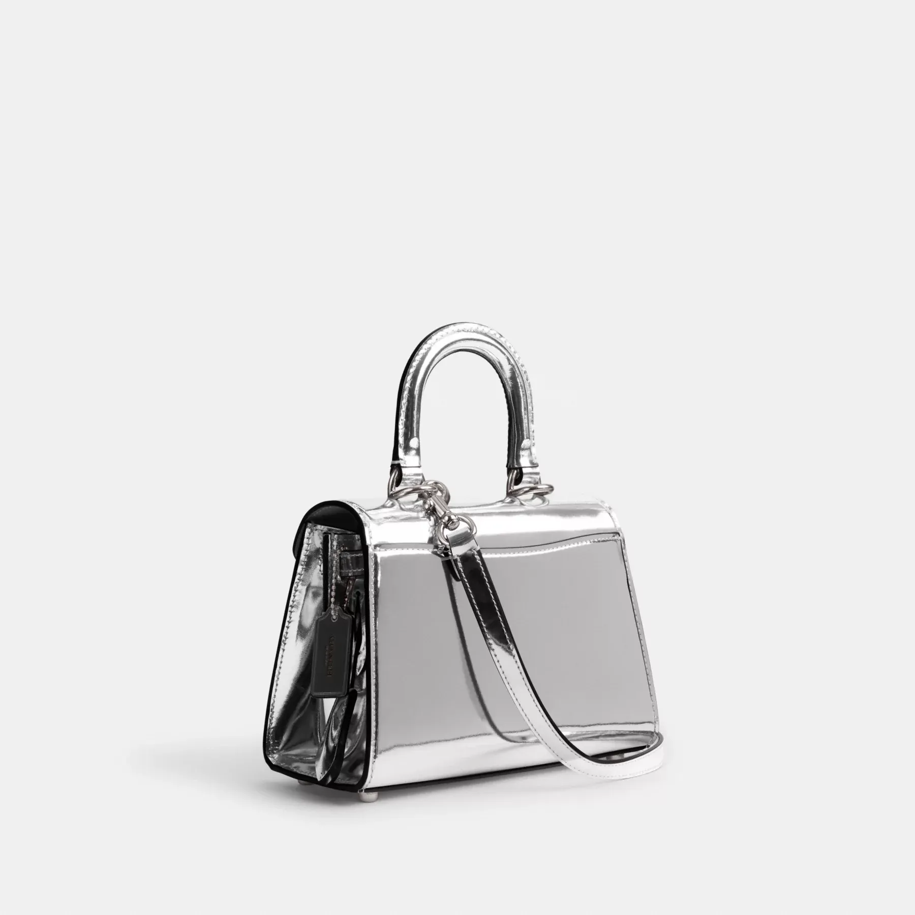 COACH Sammy Top Handle 21 in Silber Metallic Silber
