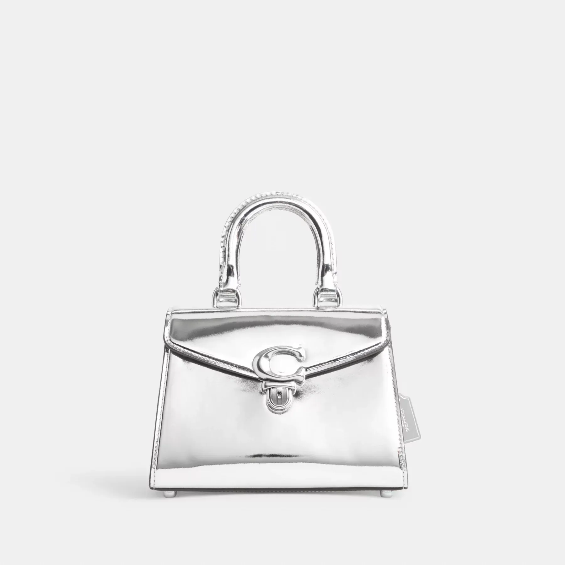 COACH Sammy Top Handle 21 in Silber Metallic Silber