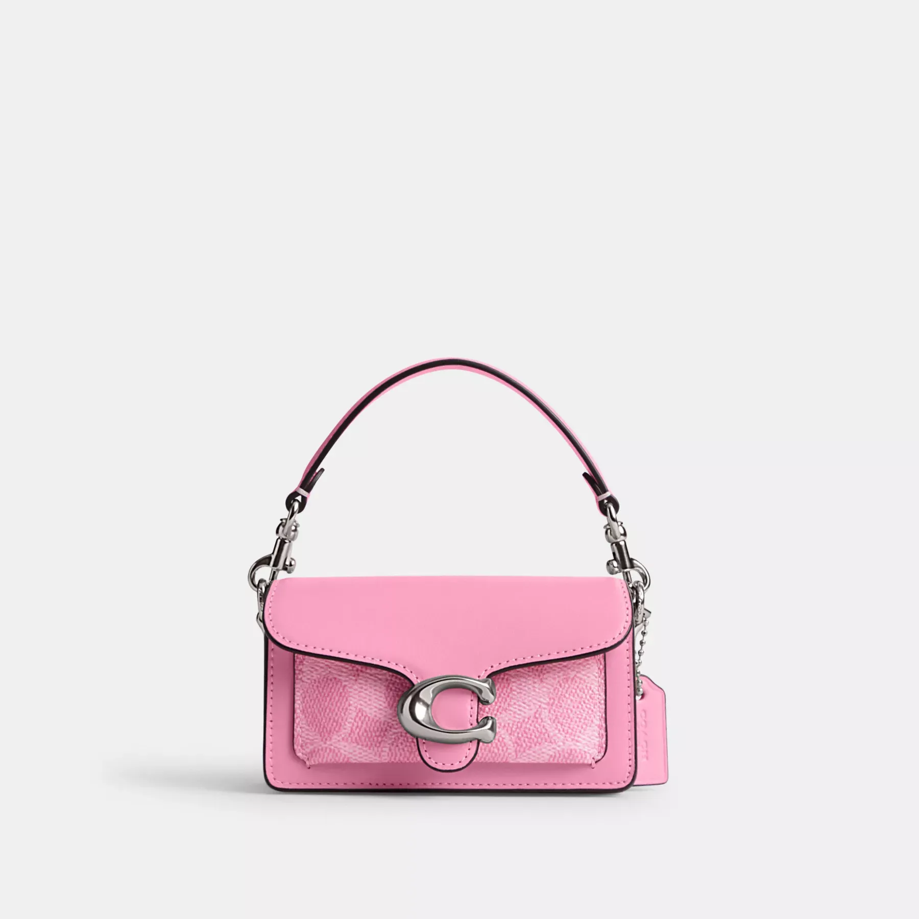 COACH Tabby 12 aus charakteristischem Canvas Leuchtendes Pink