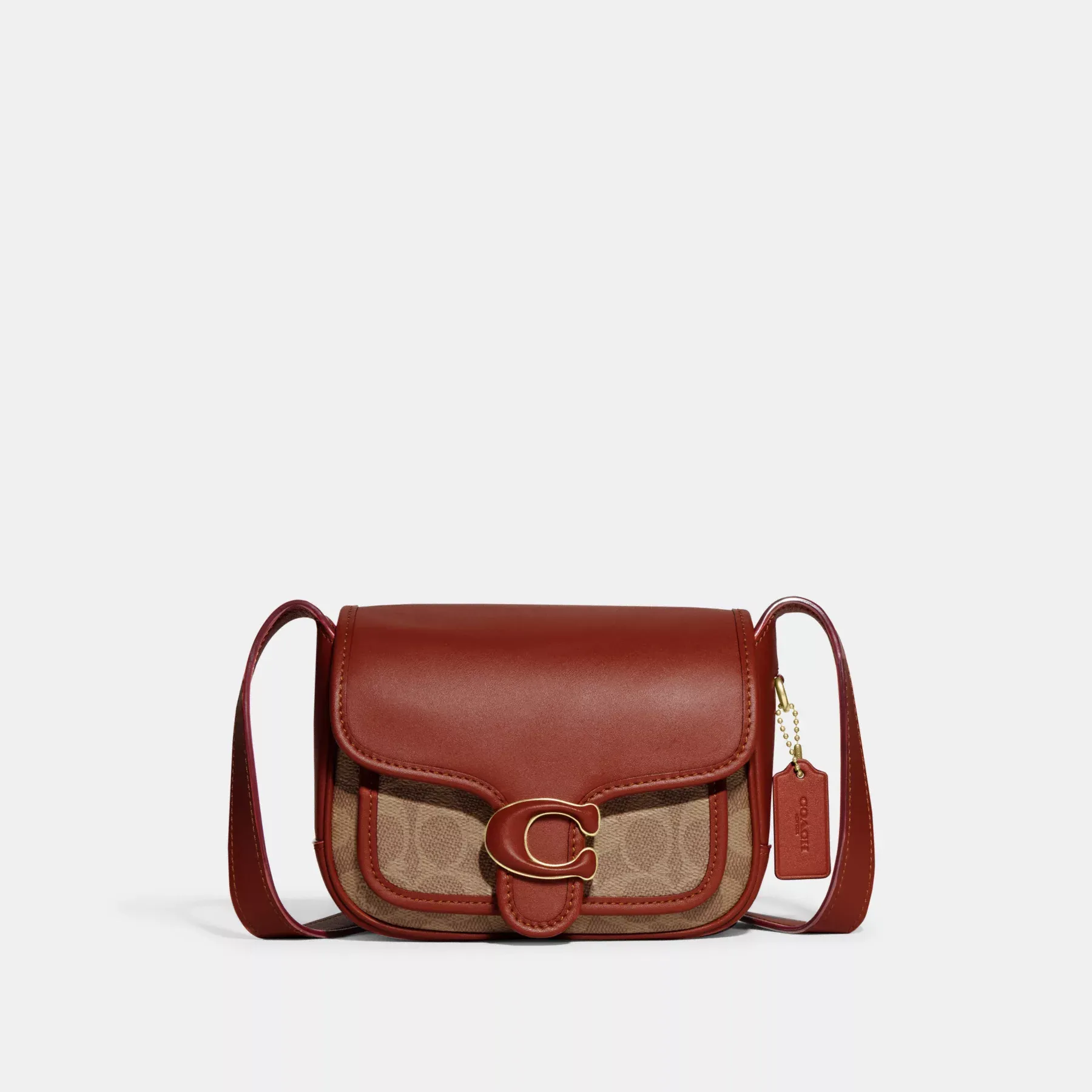 COACH Tabby Messenger 19 aus charakteristischem Canvas Hellbraun Rost