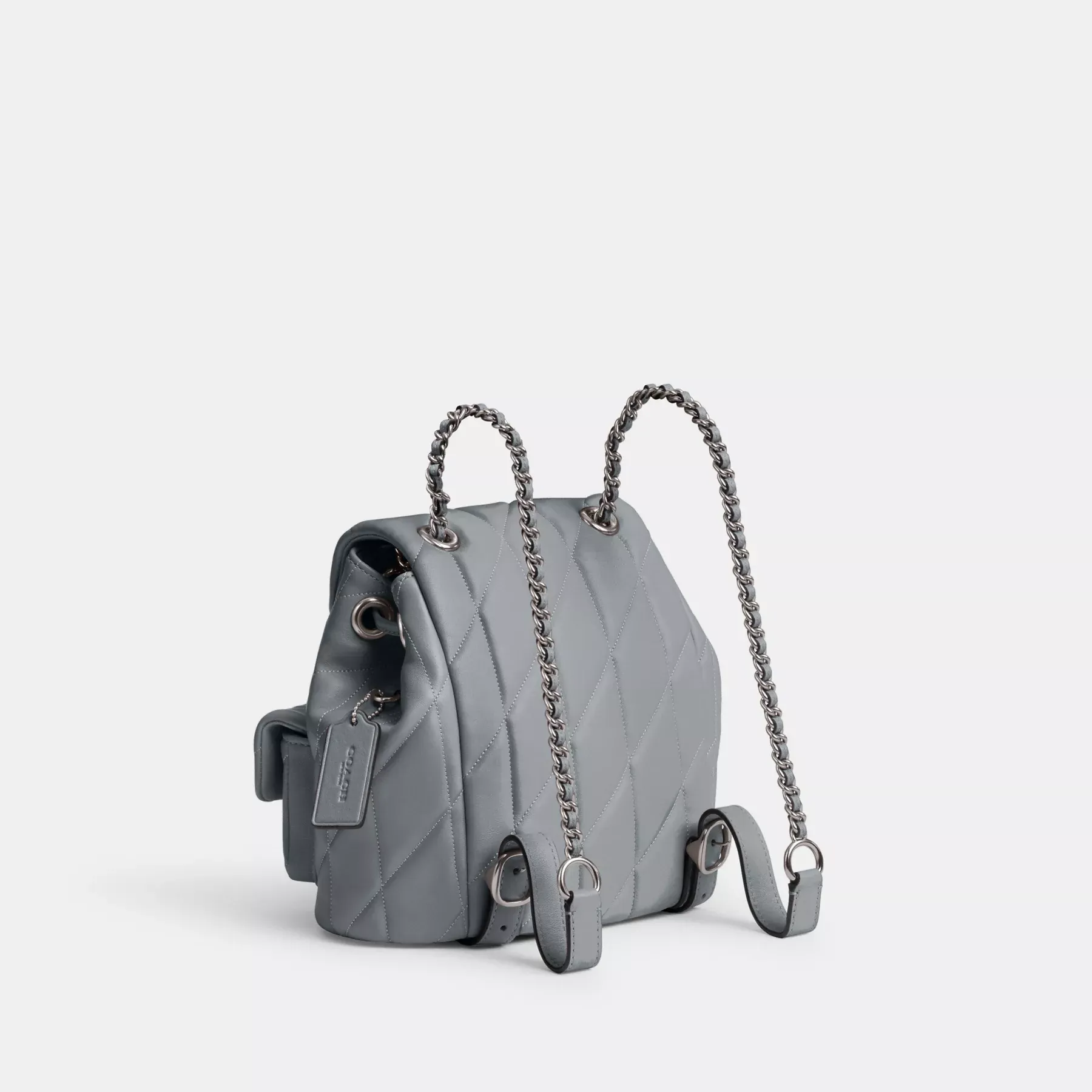 COACH Tabby-Rucksack mit Steppung Grau Blau