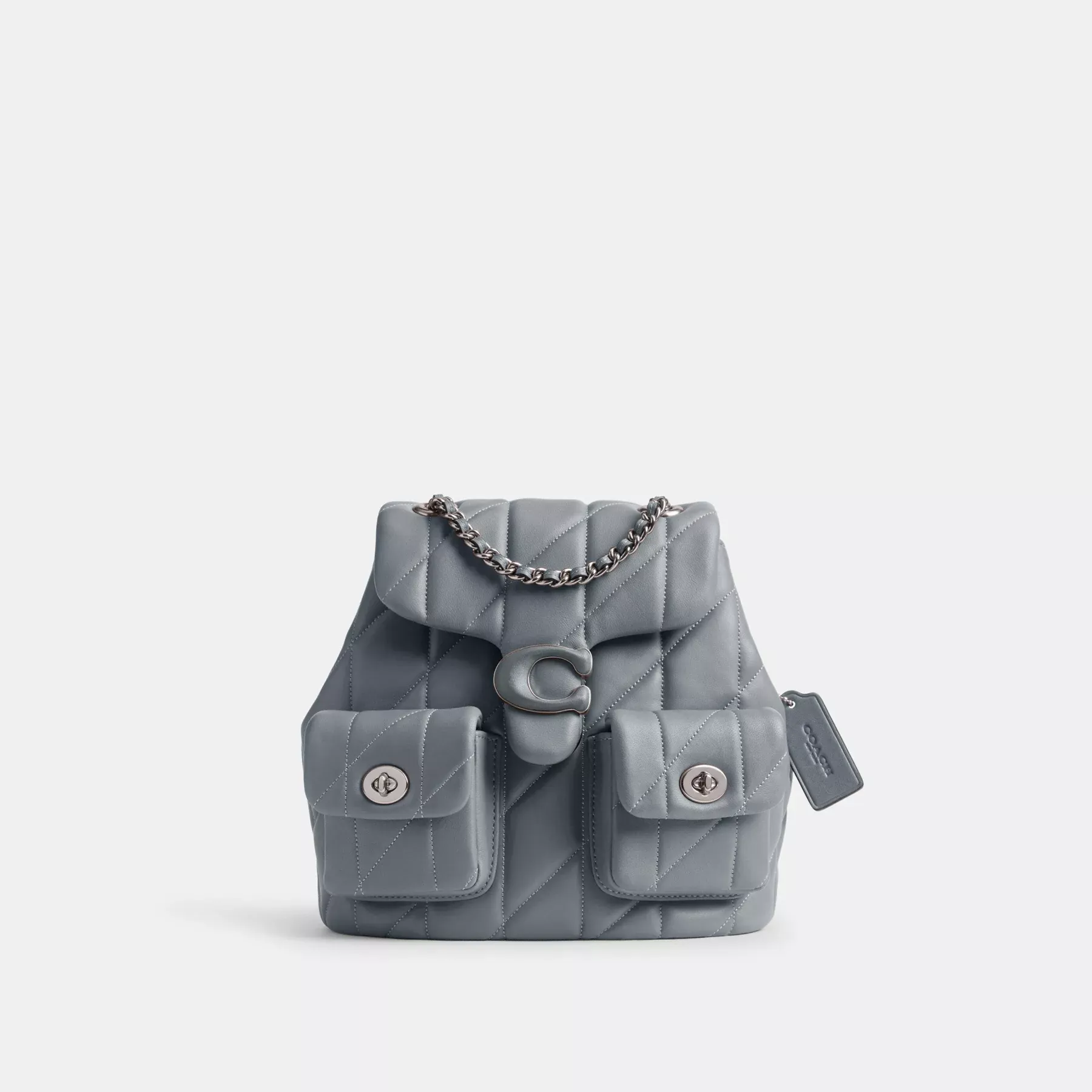 COACH Tabby-Rucksack mit Steppung Grau Blau