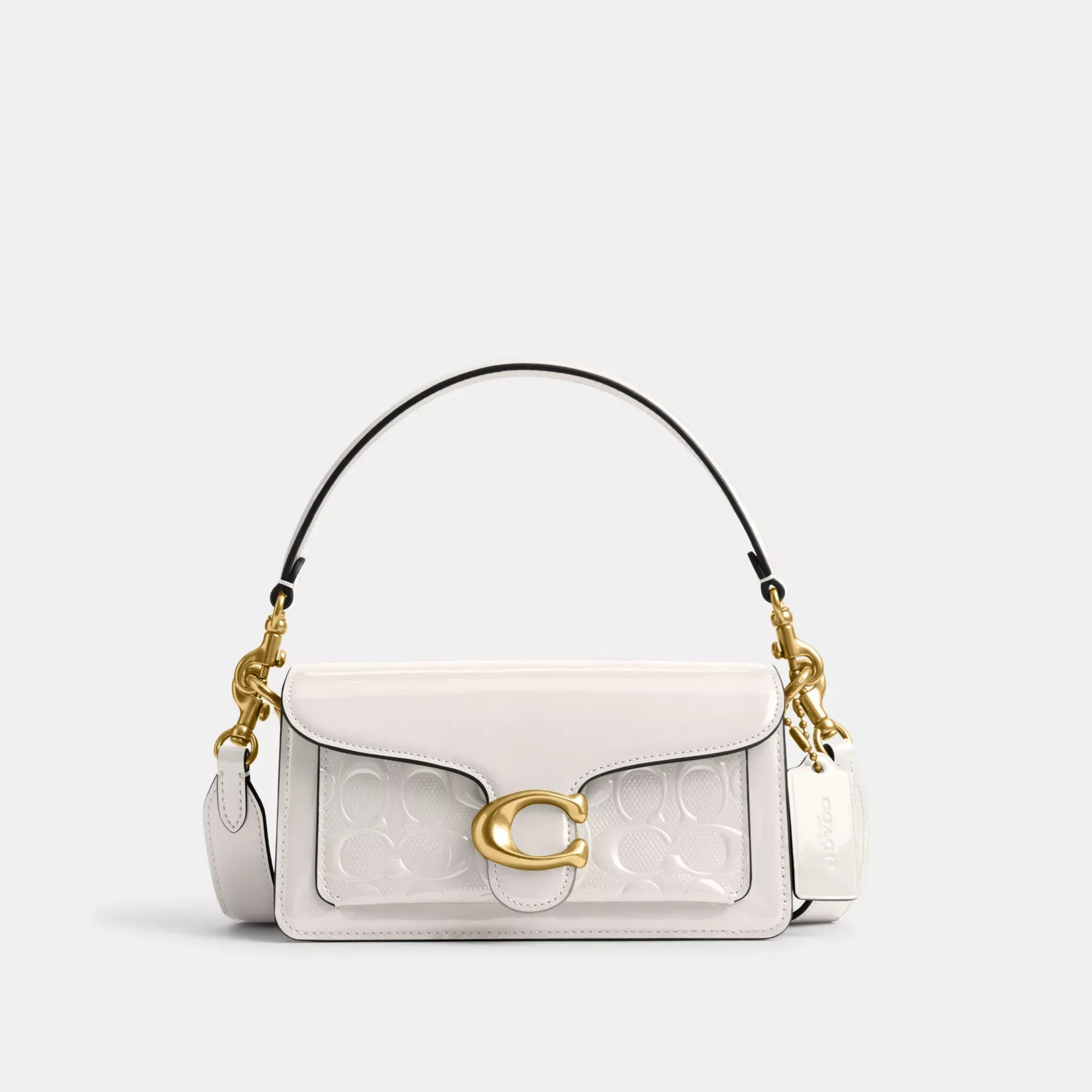 COACH Tabby Schultertasche 20 aus charakteristischem Leder Kreide