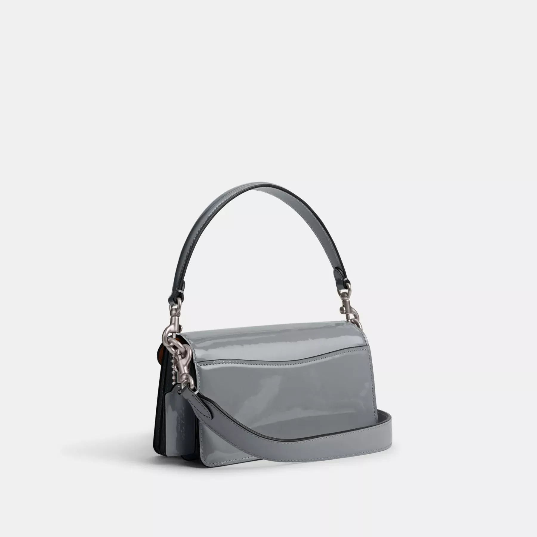 COACH Tabby Schultertasche 20 aus charakteristischem Leder Grau Blau