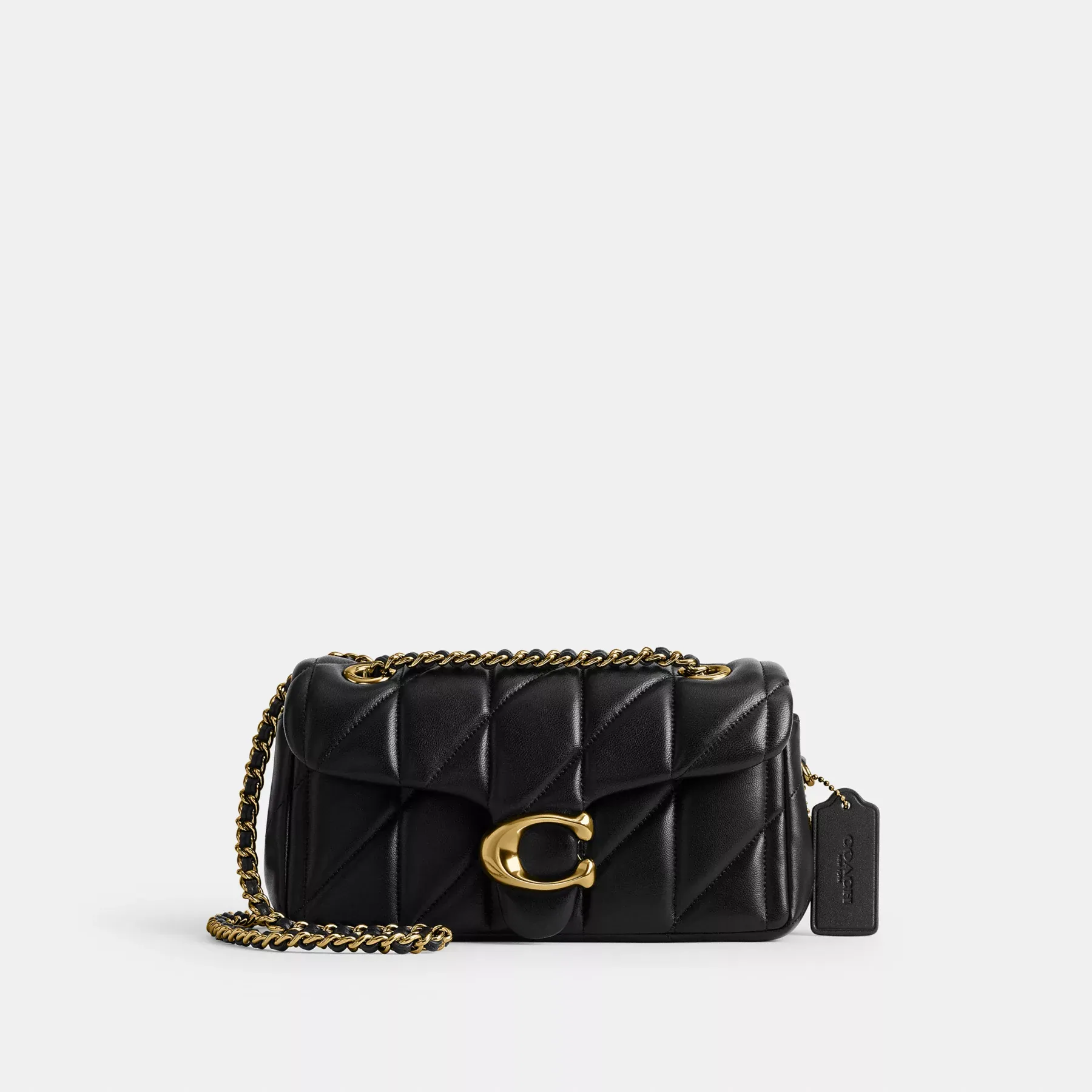 COACH Tabby Schultertasche 20 mit Kissensteppung Schwarz