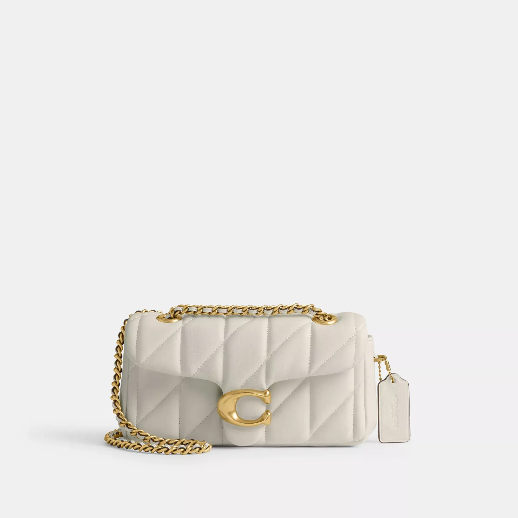 COACH Tabby Schultertasche 20 mit Kissensteppung Kreide