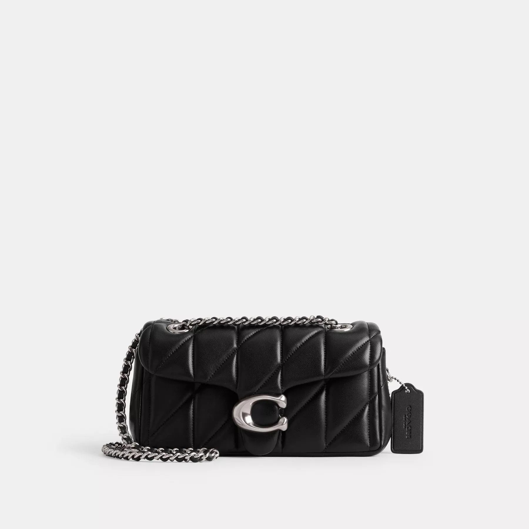 COACH Tabby Schultertasche 20 mit Kissensteppung Schwarz