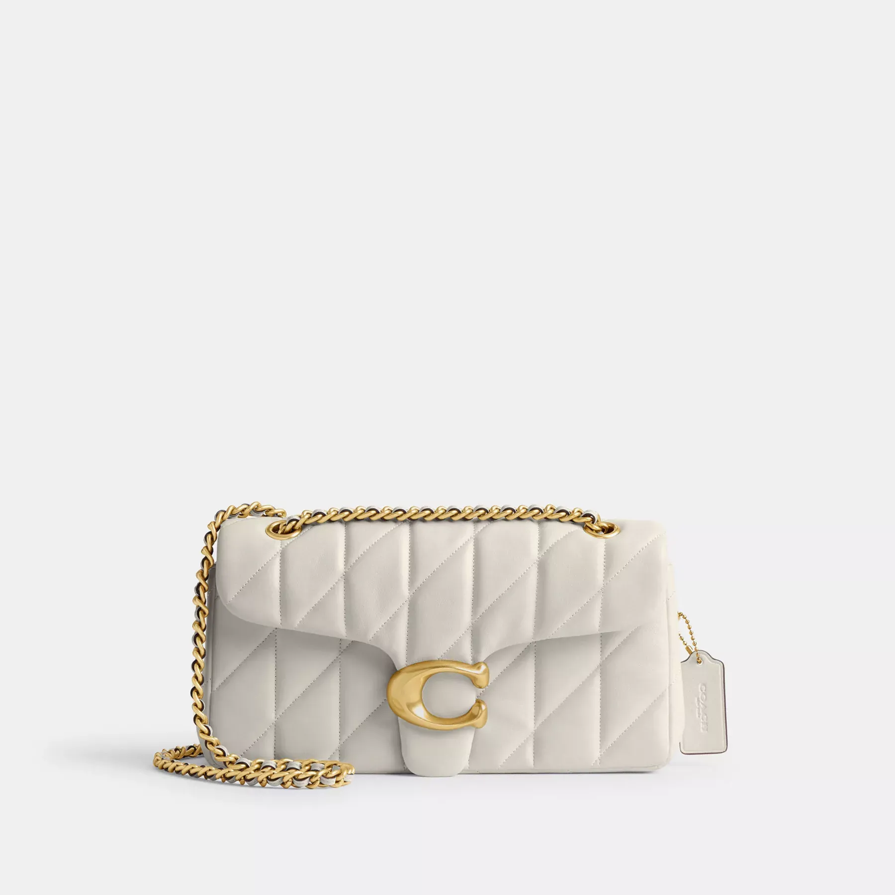COACH Tabby Schultertasche 26 mit Kissensteppung Kreide